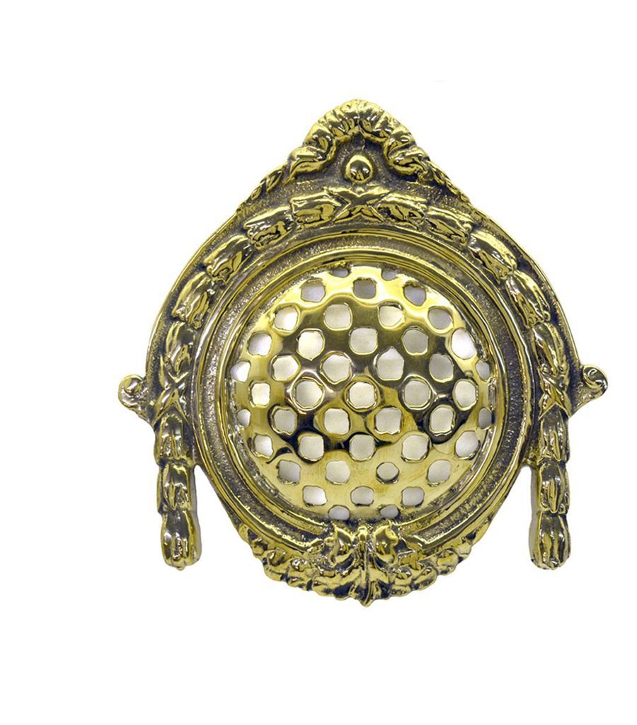 Lous XV Style Peephole Unlacquered Polished Brass Finish