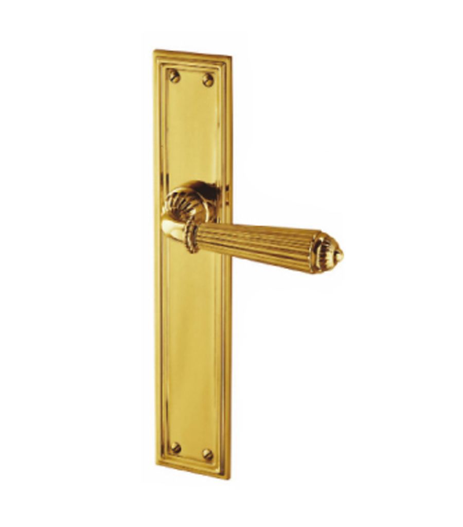 Pair Of Conic Striated Handles With Rectangular Plate